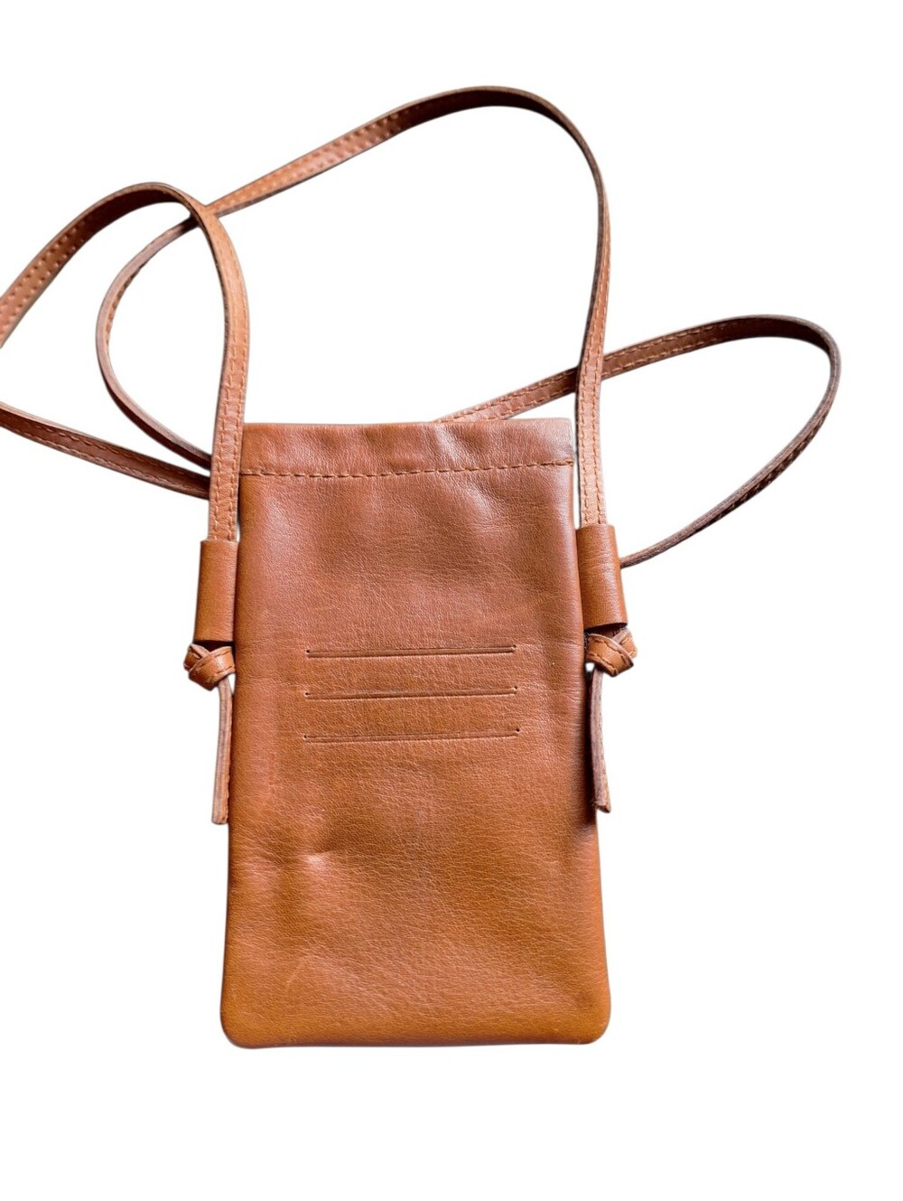 Madewell 100% Leather brown Cell phone Case Purse Handbag Crossbody unisex TWIG